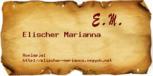 Elischer Marianna névjegykártya